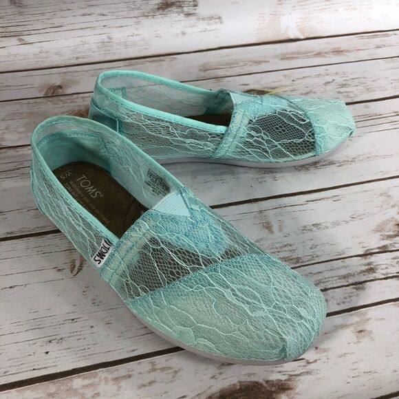 ~Toms Classic Mint Lace Shoes NEW - Picture 4 of 8